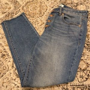 Sonoma Skinny Crop raw hem jeans